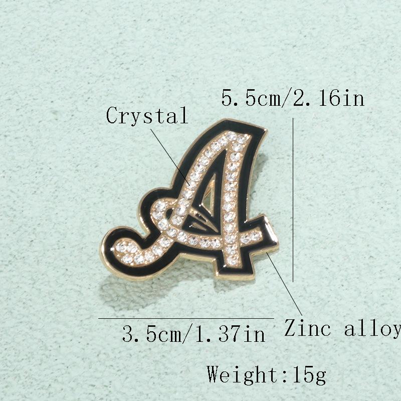 Kristal Yapay Elmas A-Z 26 Harf Broş Kadın İngiliz Alfabesi Broş İğne Korsaj Unisex Yaka Takısı Kıyafet Çanta Dekoru Hediyeler