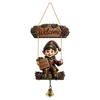 Welcoming Gift for Gardeners Wooden Gnome Door Hanger with Bell, Country Garden Welcome Sign Outdoor Hanging Swing Wall Plaque, Farmhouse Ornament