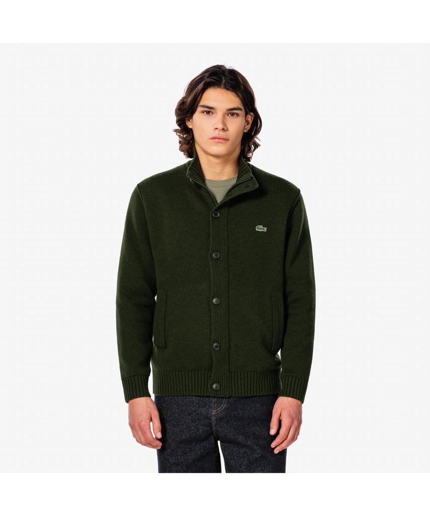 Lacoste Men'S Button-Up Windproof High-Neck Cardigan Ah801E-55N L7A