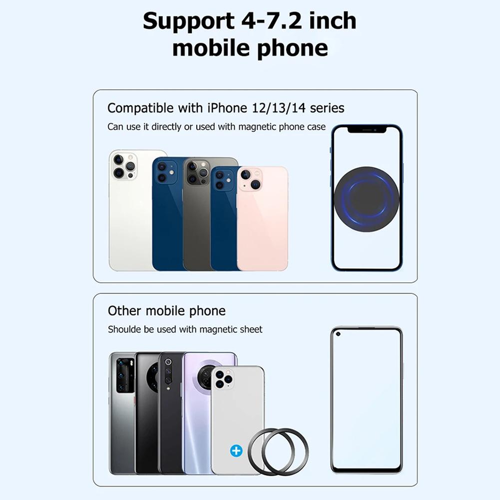 Suport magnetic pentru telefon pentru MagSafe Navigation, suport pentru telefon mobil, reglabil cu rotire a telefonului 720°, Br F9J2