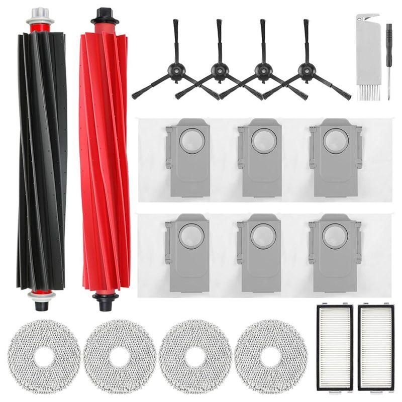 A20F-For Roborock Qrevo Master Robot Vacuum Cleaner Main Roller Side Brush Hepa Filter Mop Cloth Dust Bags Accessories