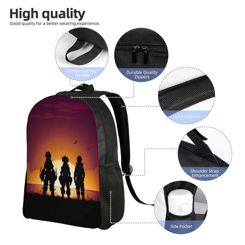 My Hero Academias Laptop Backpack Fashion Bookbag for College School Student Izuku Midoriya Katsuki Bakugo Shoto Todoroki Bag