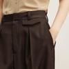 LESS 2025 Autumn Casual Fashion Wide-Leg Cropped Pants