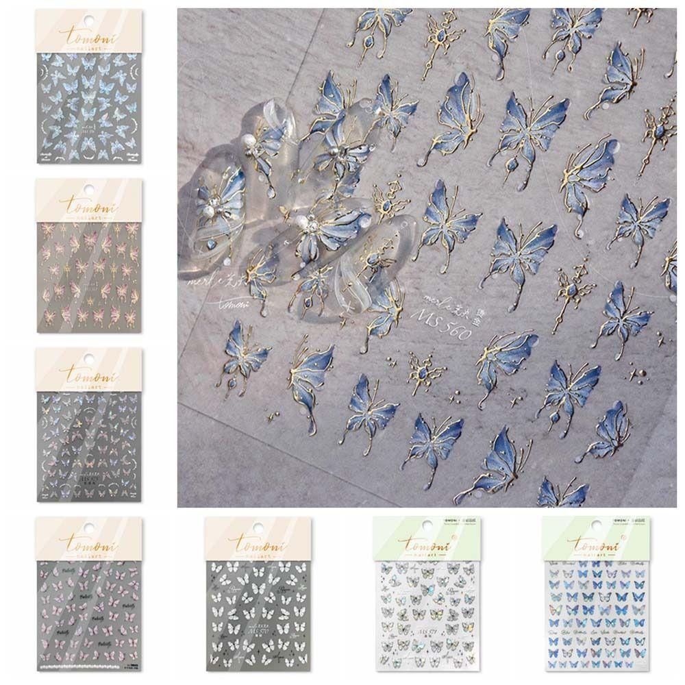 

Shell Light Butterfly Nail Decals Nail Supplies Butterfly Nail Decorations Nail Salon