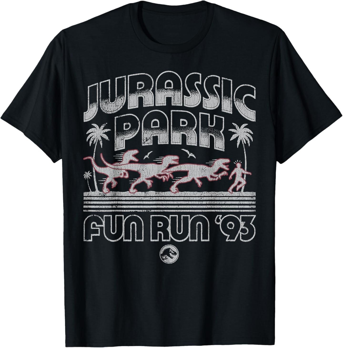 Jurassic Park Fun Run  93 Logo T-Shirt Mens Womens Tees Top 2XL