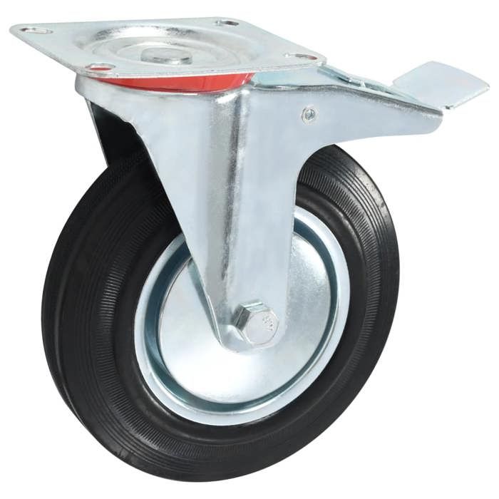 VidaXL 16 pcs Roulettes pivotantes 200 mm
