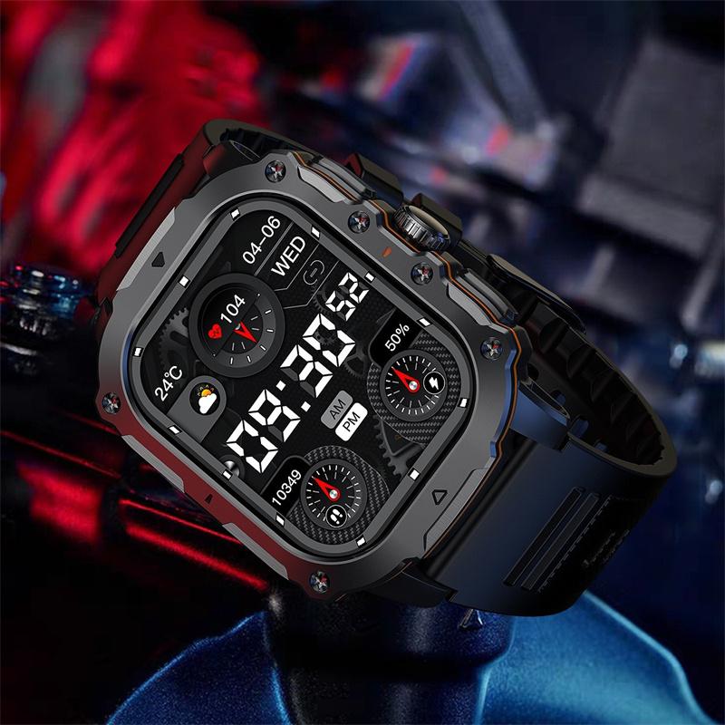 Amoled Smart Watch AK72 Rotary Button BT Call Music Player AI Voice Health Monitoring Fitness Sport Tracker Men Smartwatch