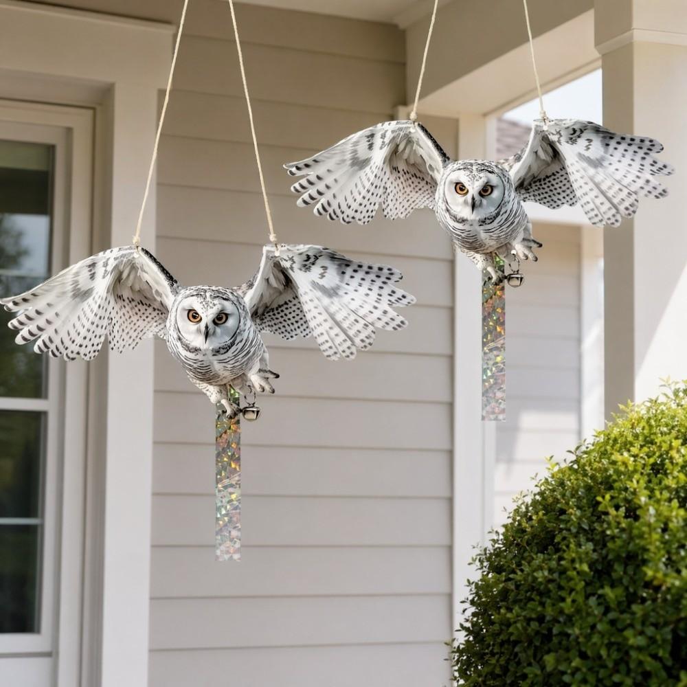 2D Flat Fake Bird Scare Device Acrylic Bird Repeller Bird Repel Owl Scarecrow Garden Decoration