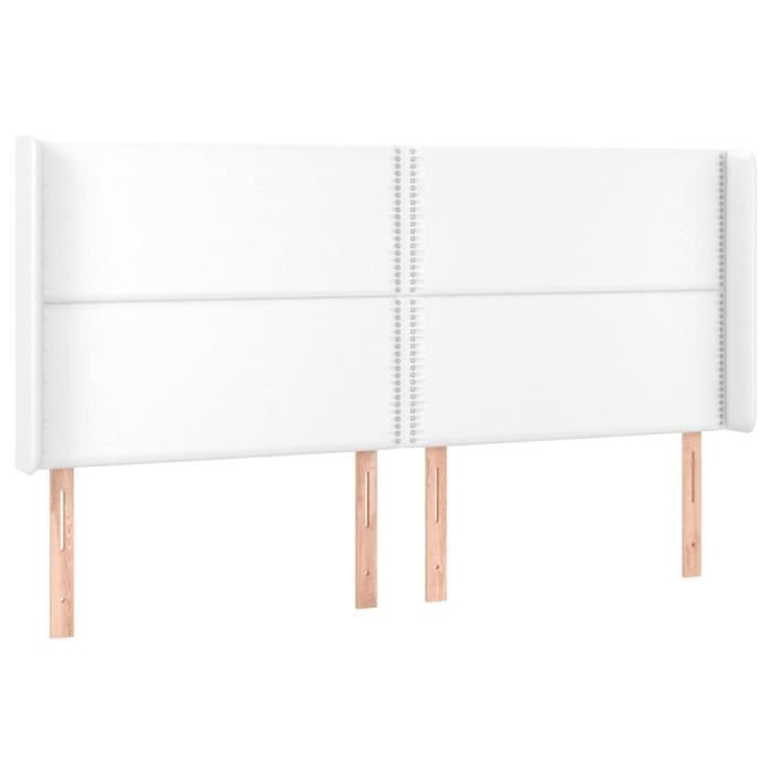 VidaXL Headboard with Ears White 163x16x118-128 Cm Faux Leather3119537