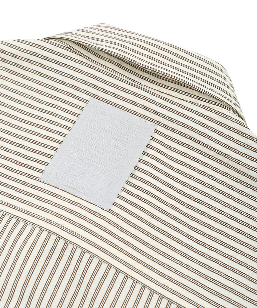 grailz Blissful Stripe Shirring Shirts [Beige]