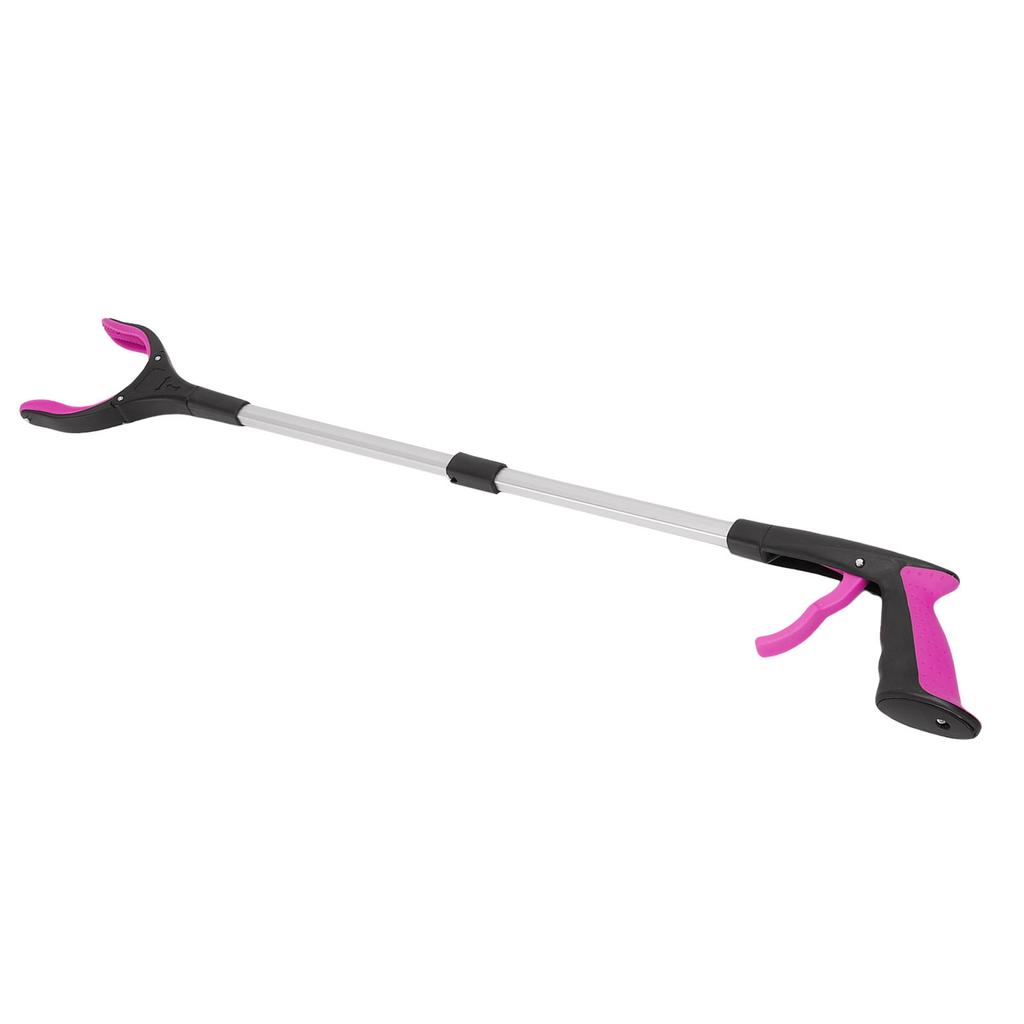 Foldable Grabber Tool with Magnetic Tip Ergonomic Handle Trash Grabber Handy Pick Up Tool Purple