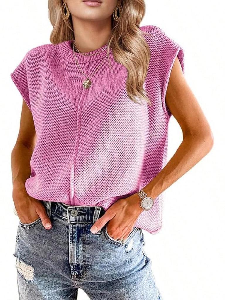 Summer 2026 Women's American-Style Slim Casual Streetwear Solid Color Trendy Comfortable Sweater.