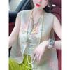 2025 summer new high-end medium vest top super good-looking thin cardigan temperament