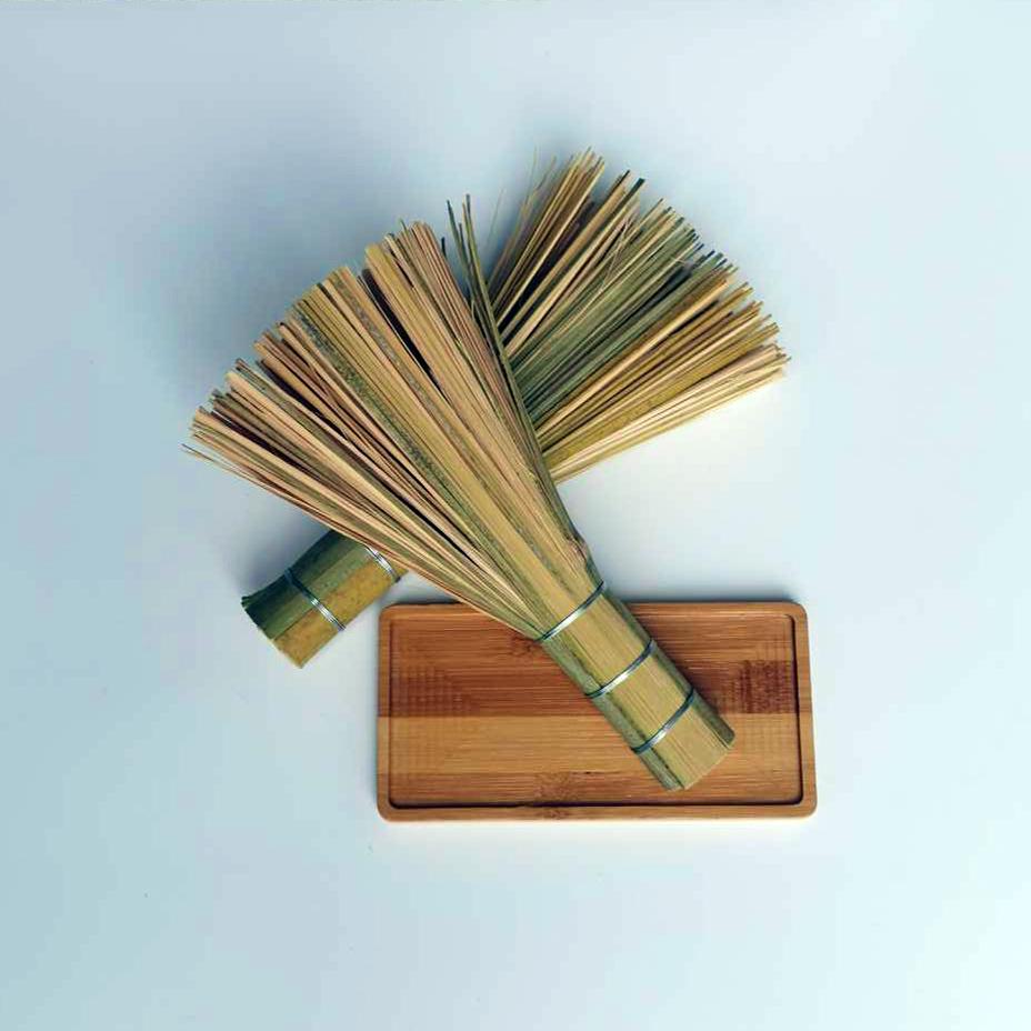 Handgjord Bambukruksborste - Non-stick Oljerengöringsborste för Hushållskök, Hotell och Restauranger