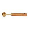 8-Piece Stainless Steel Measuring Cup & Spoon Set with Titanium Gold & Wooden Handles