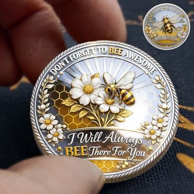 Bee Kind Bee Positive Κέρμα Πρόκλησης Διπλής Όψης Εμπνευσμένο Μέλισσα Αναμνηστικό Κέρμα Συλλεκτικό