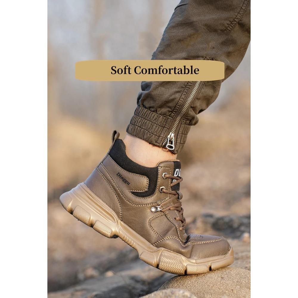 Pánská pracovní bezpečnostní obuv Proti nárazu Proti propíchnutí Ocelová špička Nezničitelné pracovní tenisky Ochranné bezpečnostní boty