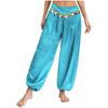 Womens Belly Dance Pants Low Waist Sequins Loose Harem Pants Baggy Design Halloween Arabian Performance Costume