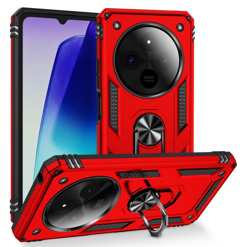 Pro Xiaomi Redmi 14C 4G Pouzdro Luxusní Brnění Magnetický Kovový Kroužek Pouzdro na Telefon pro Redmy 14C 14 C Redmi14C Stojan Držák Zadní Kryt