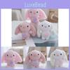 Charming Plush Pink Bunny Keychain Miniature Cuddly Doll Perfect For Childrens Presents