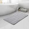 Wave Stripe Sponge Bathroom Cashmere Thickening Mat Bath Non-slip Carpets In Wash Basin Bathtub  Floor Rug Shower Room Doormat Memory Foam 3D Pad