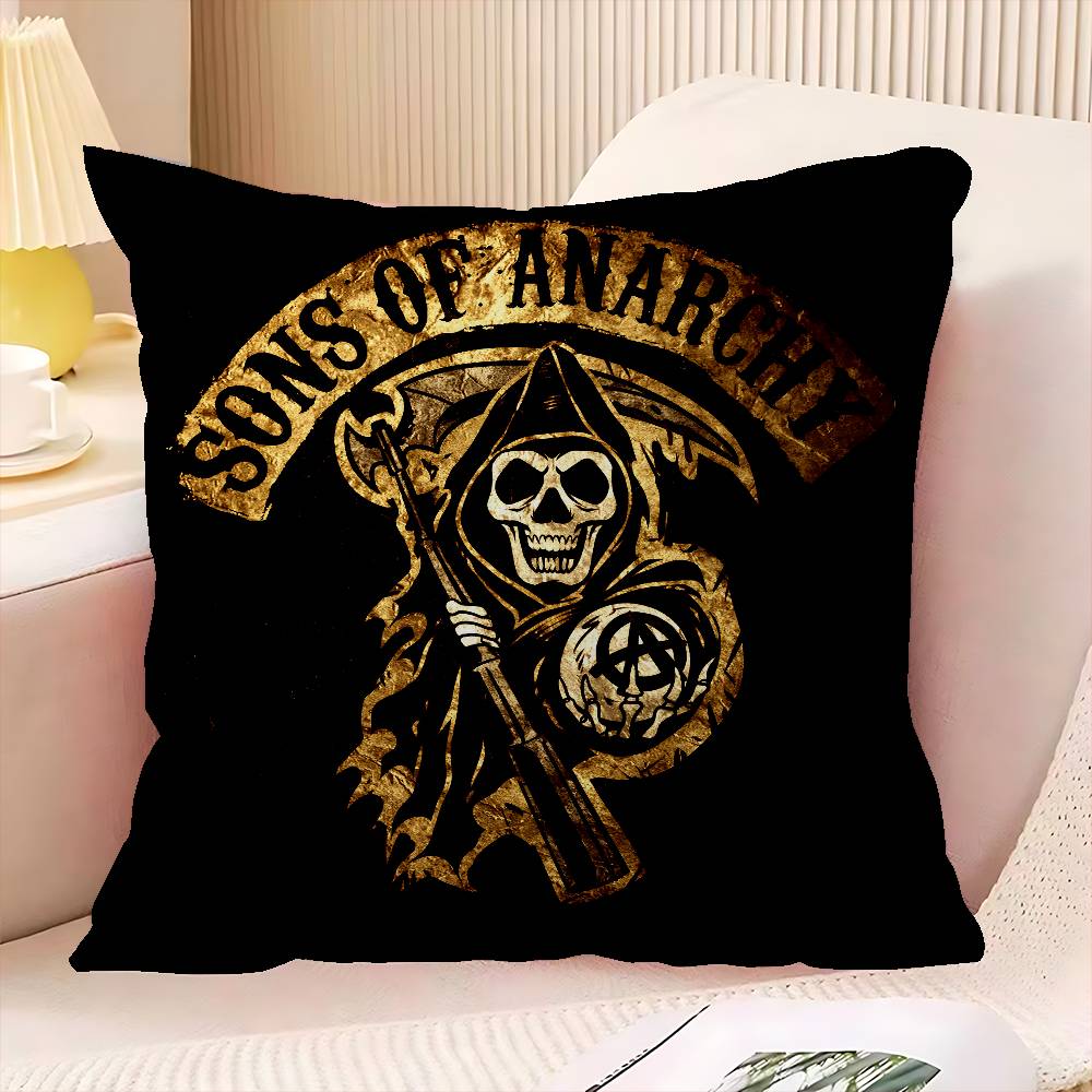 SSons OOf AAnarchy TV Office Cushion Pillowcase Car Cushion CoverXCM Lumbar Pillowcase Sofa Pillowcover