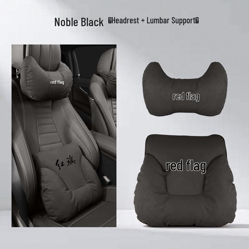 Compatible Headrest Neck & Lumbar Support Cushion for Hongqi HS5/H5/HS7/H7/H9 Vehicles