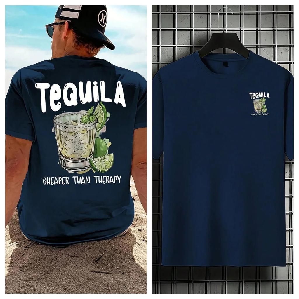 Men's Fashionable Printed Loose Short Sleeve T-Shirt Exquisite Design Essential for Summer Easy To Match Showcase Your Style