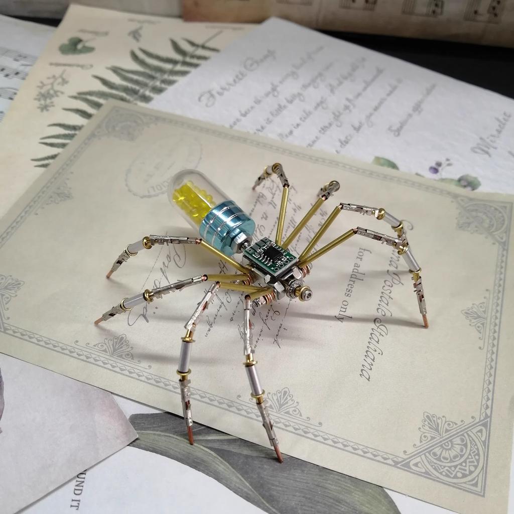 Steampunk Mechanical Watch Core Spider Model Handmade Diy Creative Gift 3D Precision Three-Dimensional Puzzle Ornament