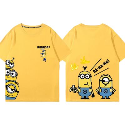 MINISO SpongeBobs Animacinis Anime Spausdintas Marškinėlis Vaikams Paaugliams Vasarą Juokingi Apvalia Kaklo Marškinėliai Berniukams ir Mergaitėms Trumpomis Rankovėmis Drabužiai