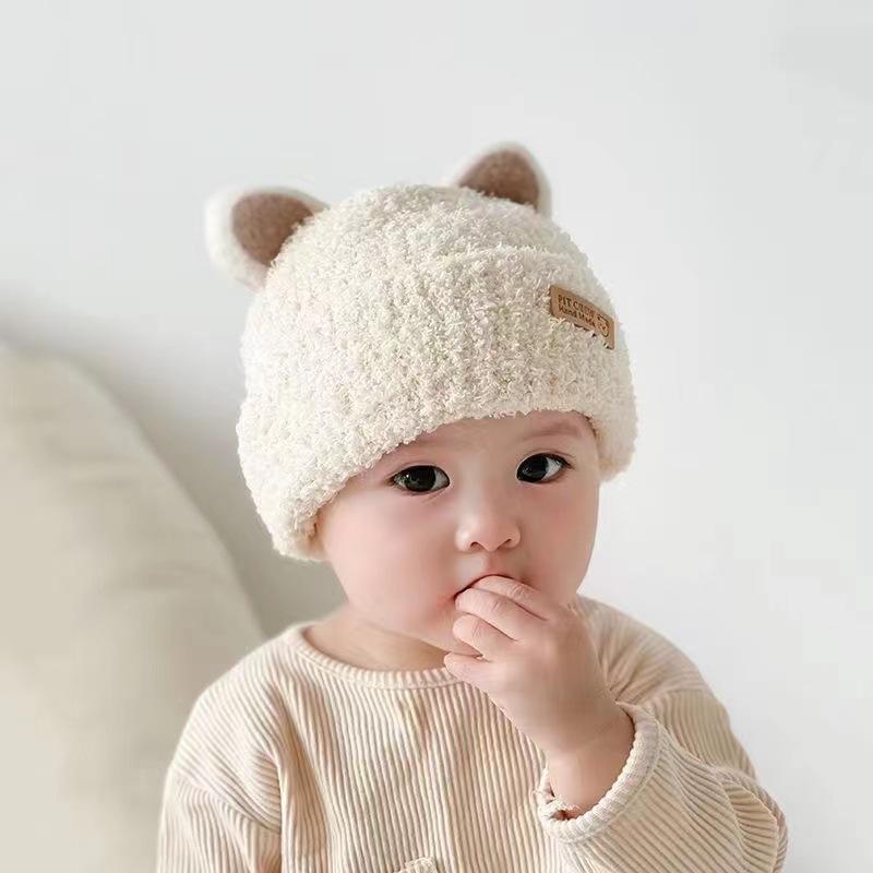 Baby Pullover Hat Autumn and Winter Cute Bear Ears Fashion Knitted Warm Hat Winter Children's Ear Protectors