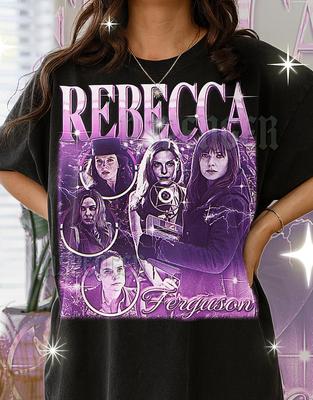 Rebecca Ferguson Shirt, 90er Vintage Retro Bootleg Rebecca Ferguson T-Shirt, Sci-Fi Schauspielerin Grafik-T-Shirt, Actionstar Fan-Shirt