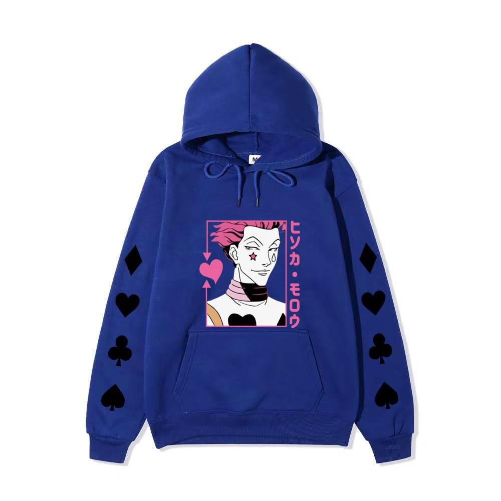HUNTER X HUNTER Hisoka Print Fashion Sweatshirt Hip Hop Casual Unisex Autumn Winter Fleece Streetwear Tops