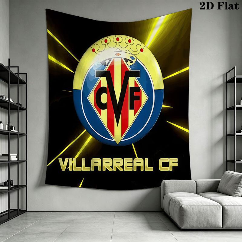Villarreal CF Wall Hanging Printed Fabric Blanket Decorative Tapestries for Bedroom Living Room Home Decor