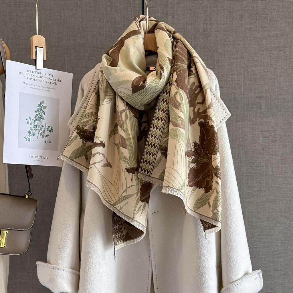 Autumn Cashmere Scarf For Women Thick Warm Winter Blanket Female Luxury Quality Shawl Wrap Bufanda Poncho Echarpe Pashmina