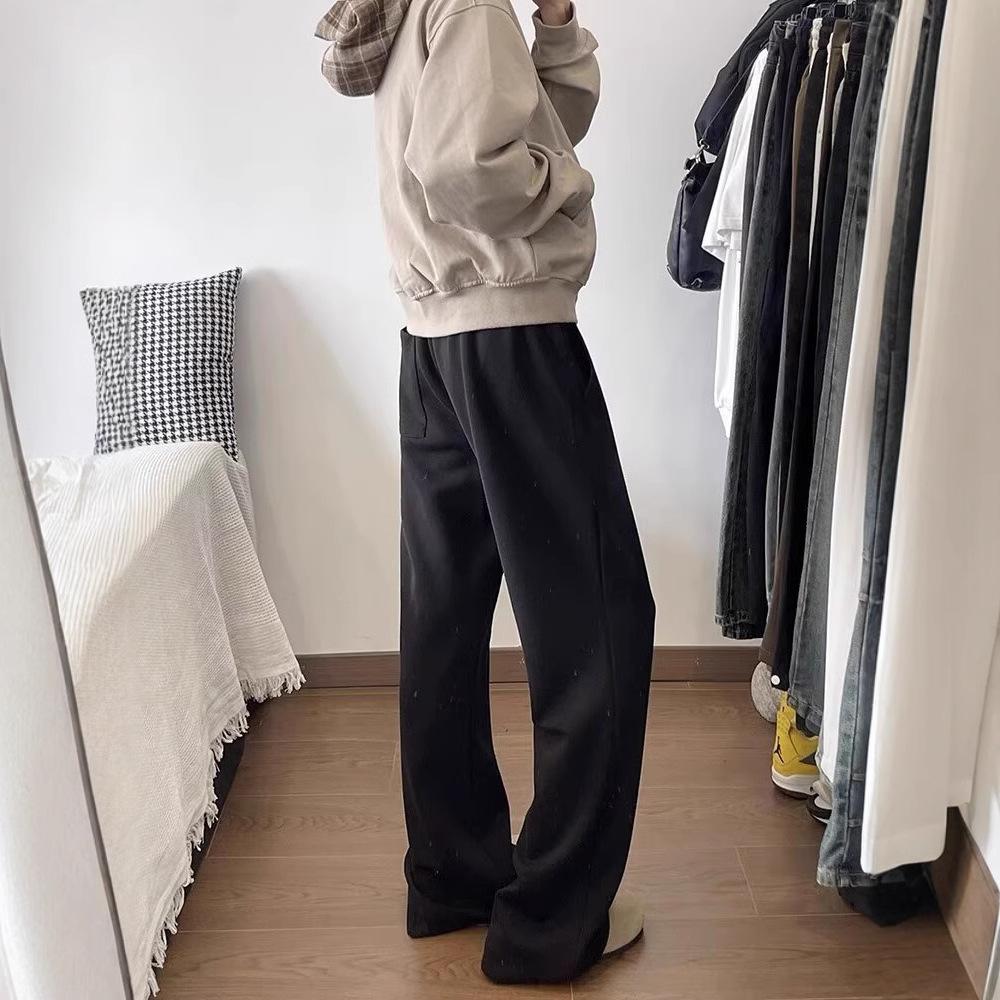 American Cieanfit Micro-sweatpants Men's Trend Heavy Scimitar Casual Pants Versatile Straight Sports Ruffian Handsome Trousers