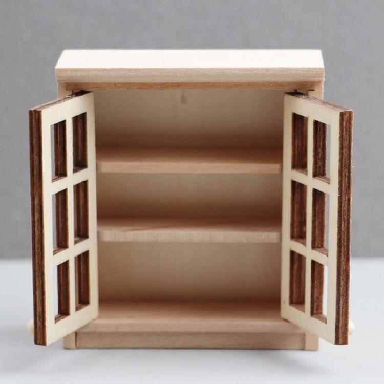 Miniature Wooden Cabinet Model For Dollhouses Accessories DIY Craft Project Bedroom Living Room Tiny House Scene Decoration
