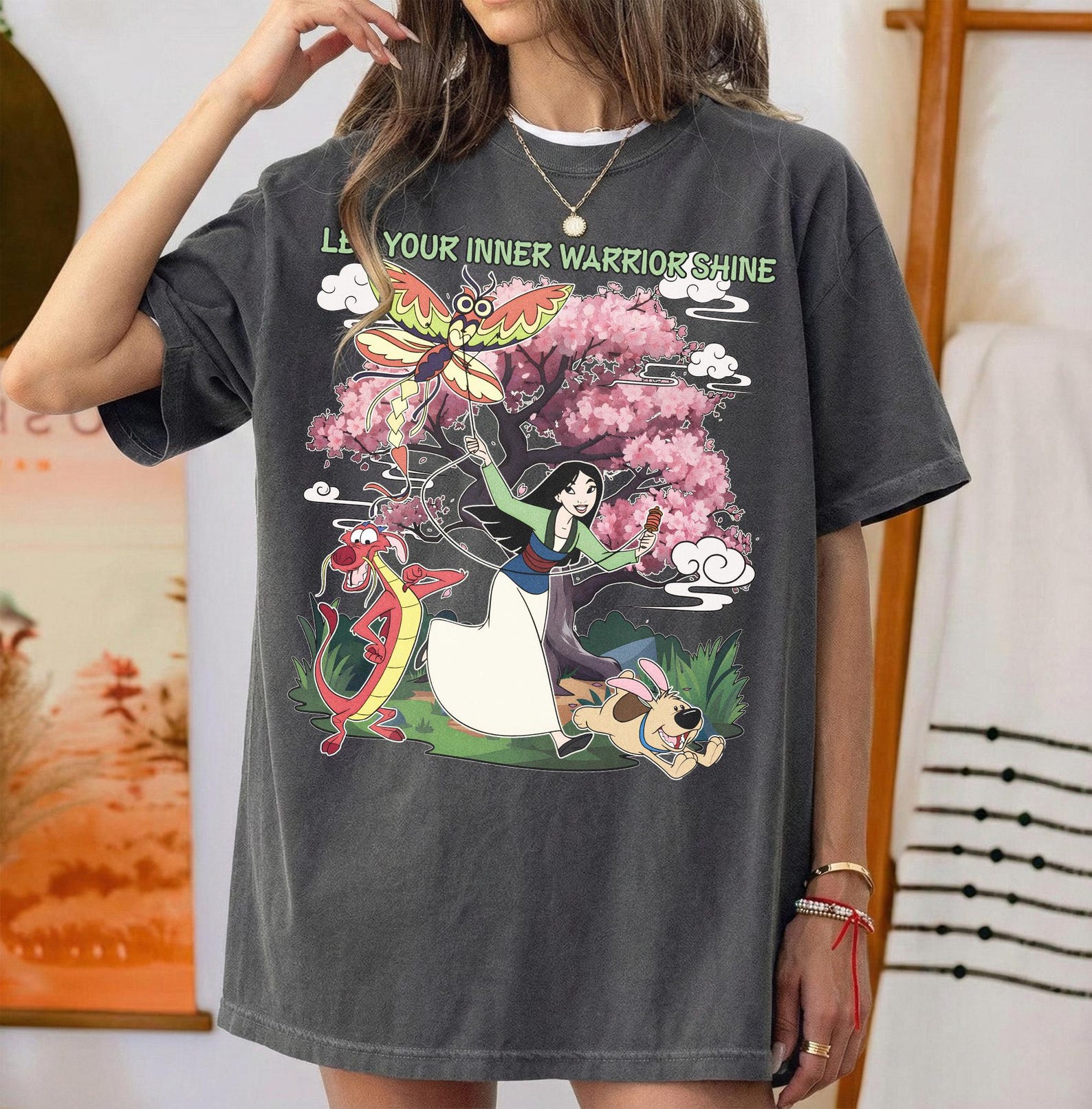 Mulan Warrior Tee, Mushu Cri-Kee, Retro Princess Shirt, Comfort Colors Cotton 3XL