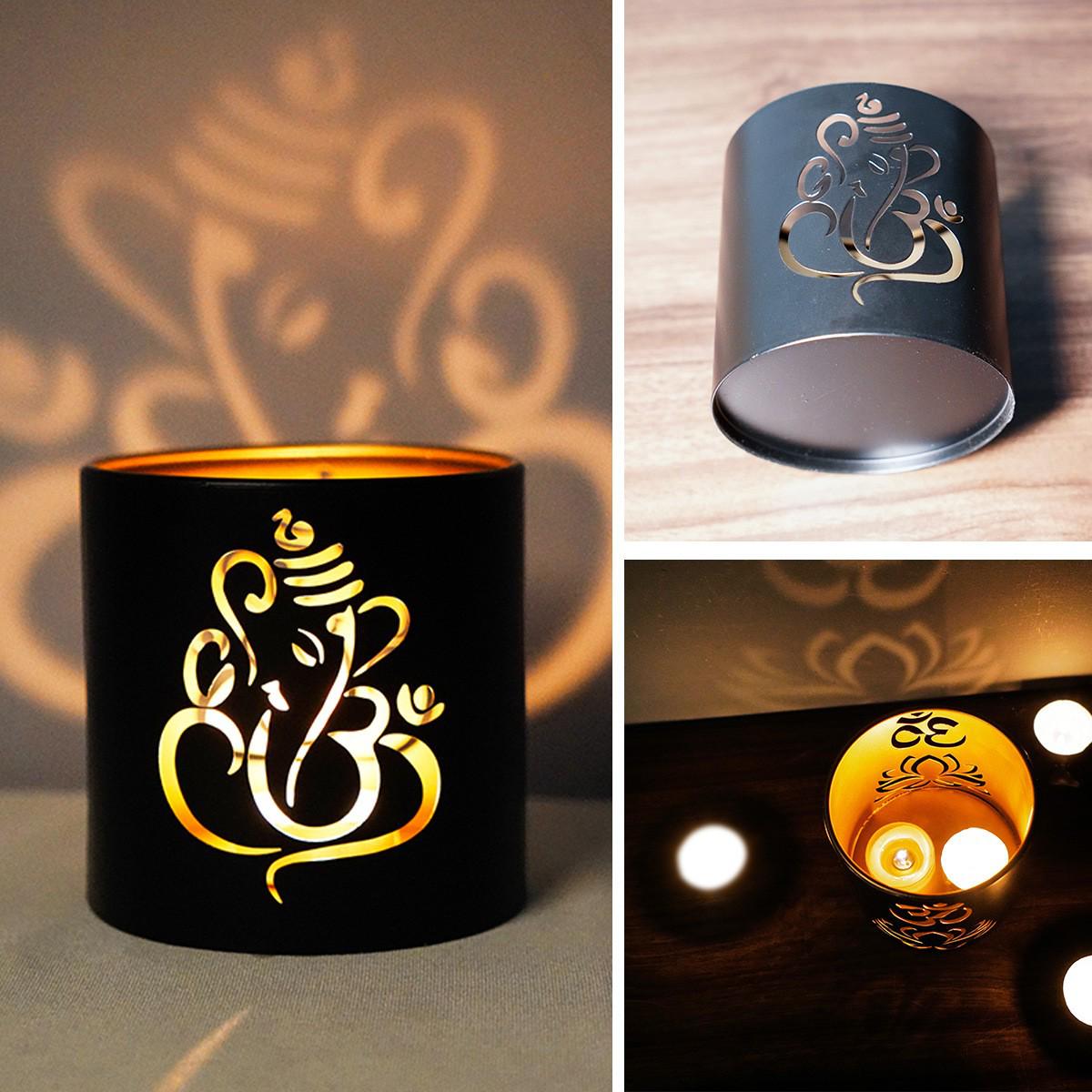 

Cross-Border Diwali Metal Lotus Lamp & Elephant Candle Holder