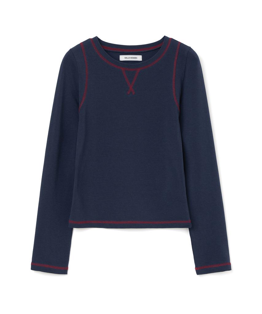 MILLO WOMEN Soft Long Sleeve T-Shirt [Navy]