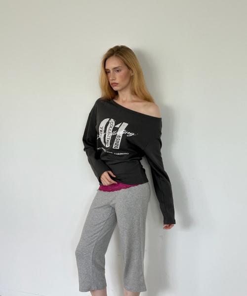 ASURA Collecting 01 One Shoulder T (Charcoal)
