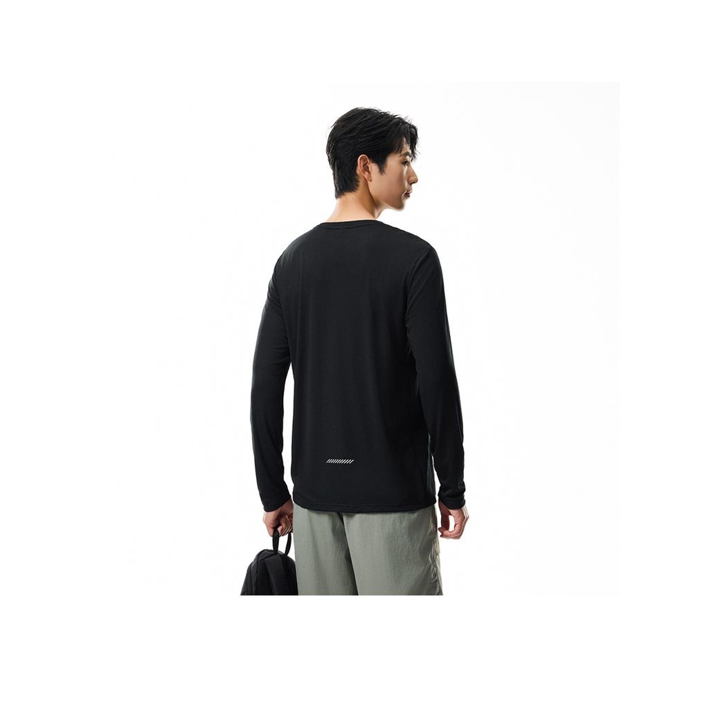 Anta Simple Solid Color Comfortable Versatile Casual Long Sleeve T-Shirt Men Tops 952615404-4