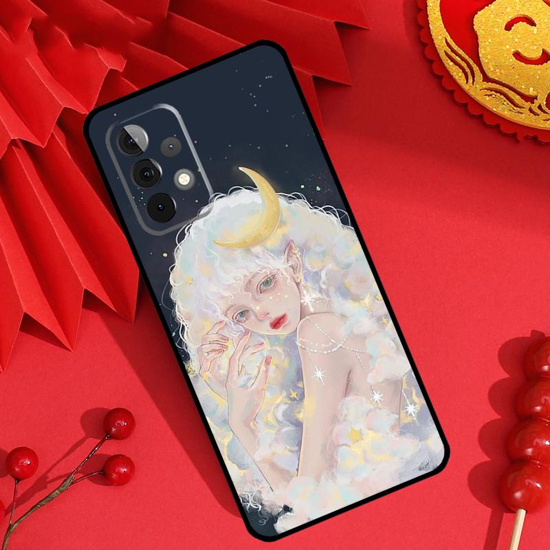 Cute And Beauty Girl Color Painting Case For Samsung Galaxy M15 M55 M31 M13 M11 M12 M14 M06 M16 M36 M56 M53 M32 M52 M35 M34 M54