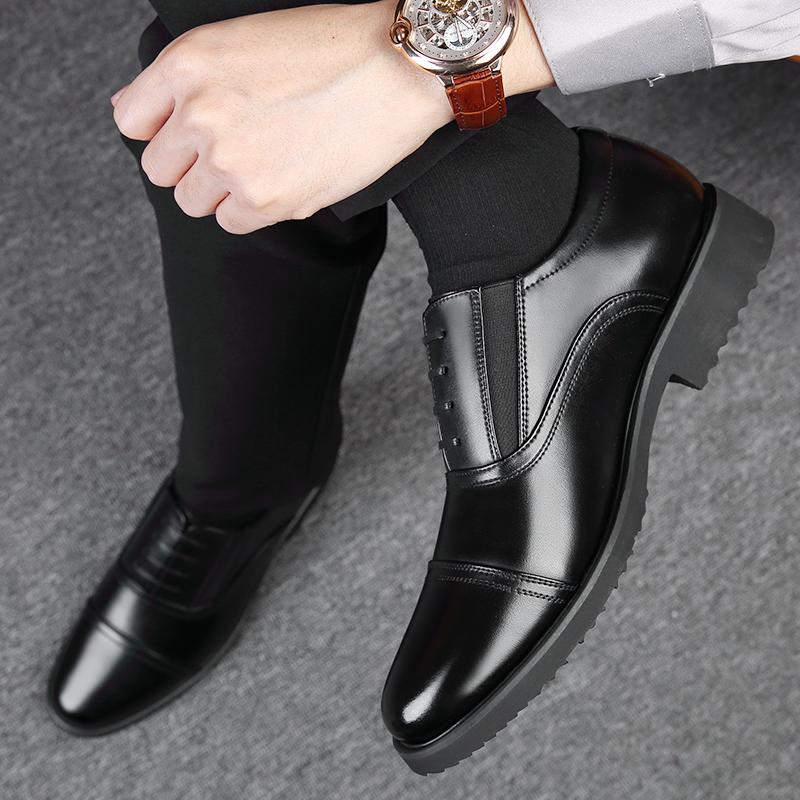 Fashion Men's Classic Oxford Dress Shoes Leather Lace-Up Formal Business Shoes Comfortable Office Wedding Shoes for Men New Brand Flats