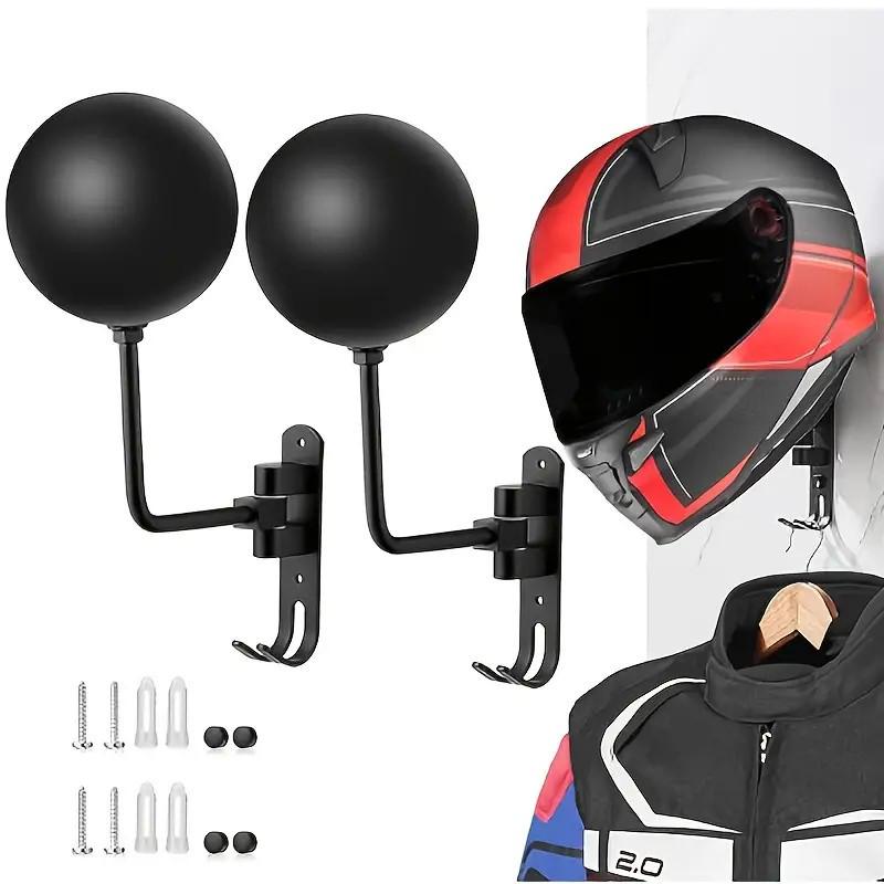 Wall-Mounted Helmet Rack: Versatile, Punch-Free Display & Storage for Helmets and Hats