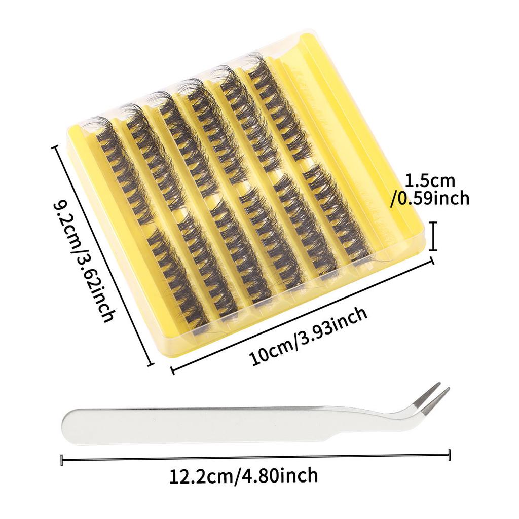 D Song Single Cluster False Eyelash Extension Set, Japanese And Korean Diy Segmented Natural Thick Hair Portable