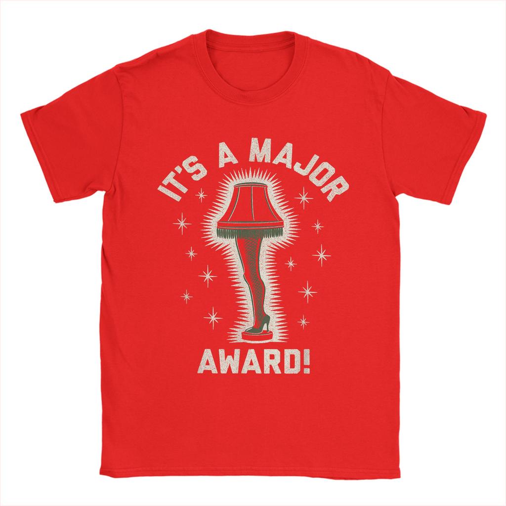 Men A Christmas Story It's A Major Award T Shirt  Pure Cotton Clothes Novelty Short Sleeve O Neck Tee Shirt Plus Size T-Shirt