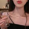 Pearl collarbone chain Women's versatile temperament Fashion niche necklace Neck chain Accessories