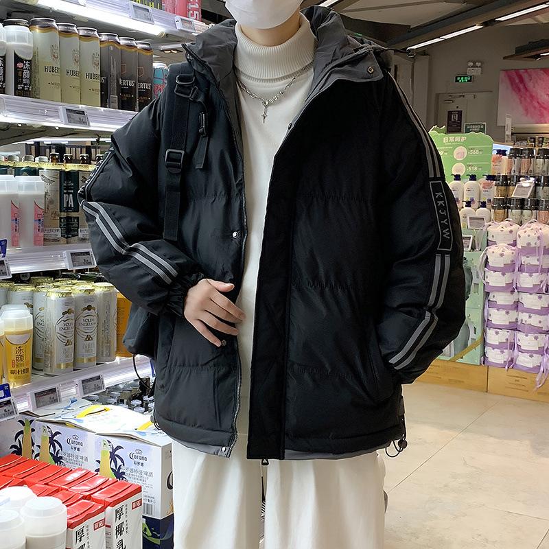 Cotton Clothes Men's New Winter Down Cotton Jacket Loose Thickened Cotton Clothes Bread Clothes Jacket Men