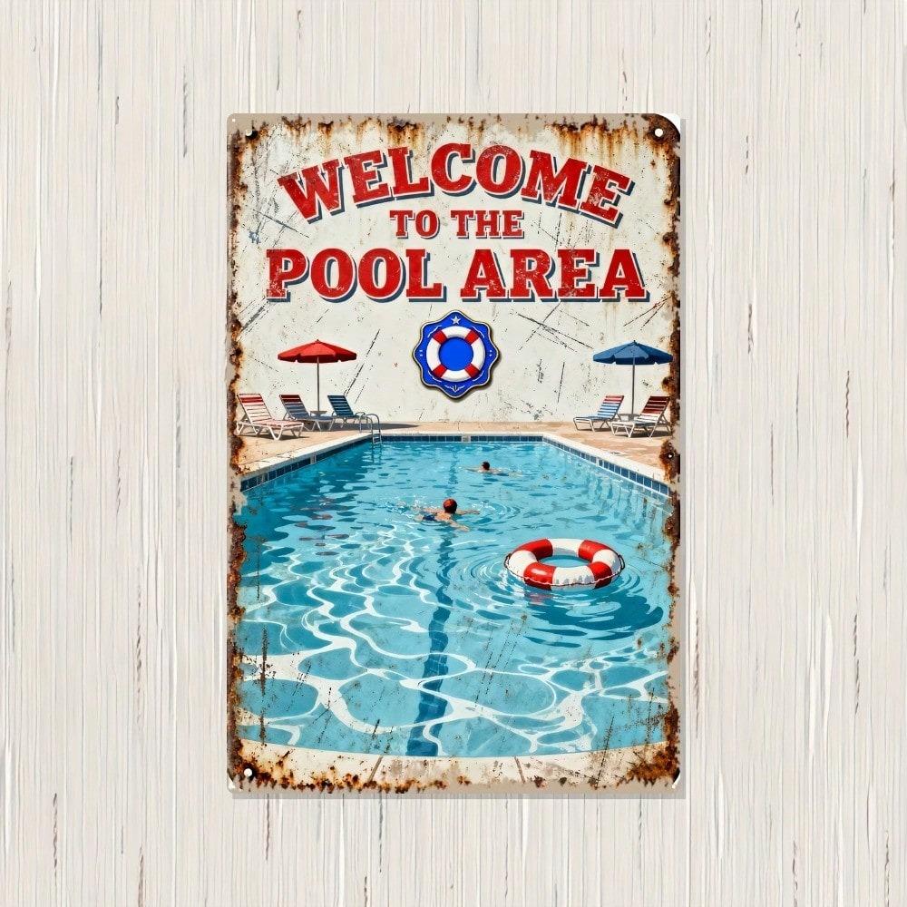 Retro Style Metal Wall Plaque for Home Decor